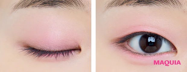 2026年春新作コスメ キャンメイク プランぷくコーデアイズ 06 一重におすすめの塗り方 仕上がり