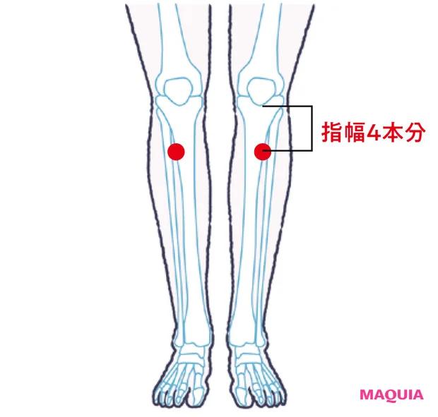 足のツボ 足三里の場所