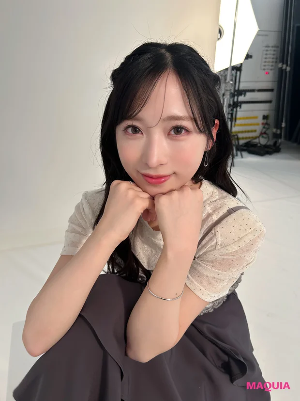 AKB48小栗有以さんマキア4月号オフショット【“崩れない”アイドルメイク】PhotoGallery_2