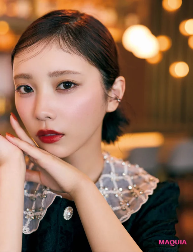 元乃木坂46　与田祐希さんの夜デートメイク 聖夜は赤リップで冒険！ピンクの目元で可愛げも