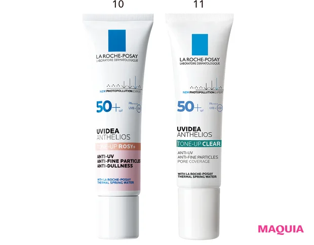 鈴木凌 マキア 美容　ラ ロッシュ ポゼ UVイデア XL プロテクショントーンアップ ローズ+ UVイデア XL プロテクショントーンアップ クリア