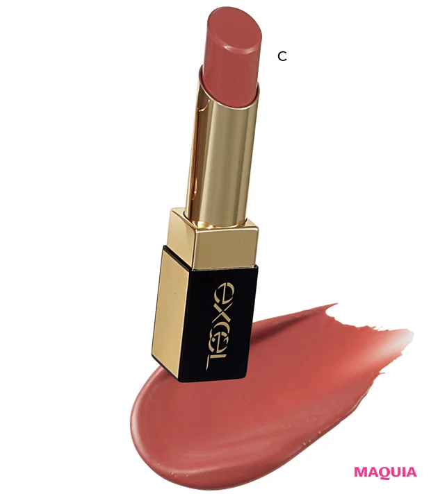 長濱ねる 冬メイク 20025 coldgirlメイク エクセル リップステディ SD02 ウォームピンクの唇