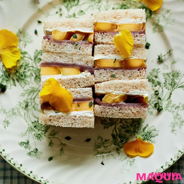 ダイエッターも食べられる！ マスカルポーネとこしあんのマンゴーサンド