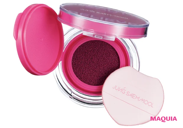 プラムカラーのリップ&チークコスメにおすすめのメイク ジョンセンムル アーティストクッションブラッシュ プロップベリー