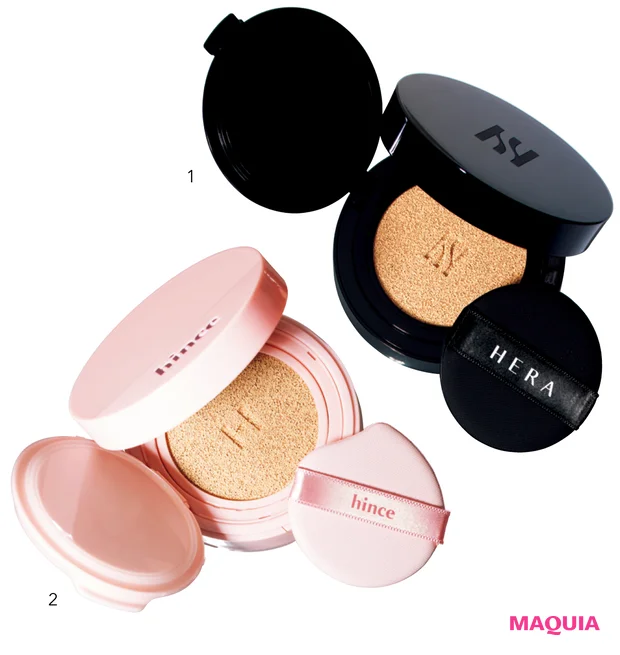 2025 秋 新作 スキンケア HERA　ブラック クッション ファンデーション hince カバーマスターピンククッション