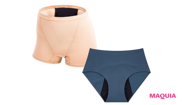 （左）ベア シグネチャー ショーツ 03￥7700／ベア　（右）エアリズム吸水サニタリーショーツ ￥1990／ユニクロ