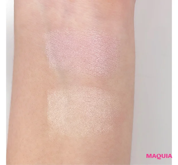 新作コスメ エトヴォス　ミネラルシャイニーハイライト　スウォッチ