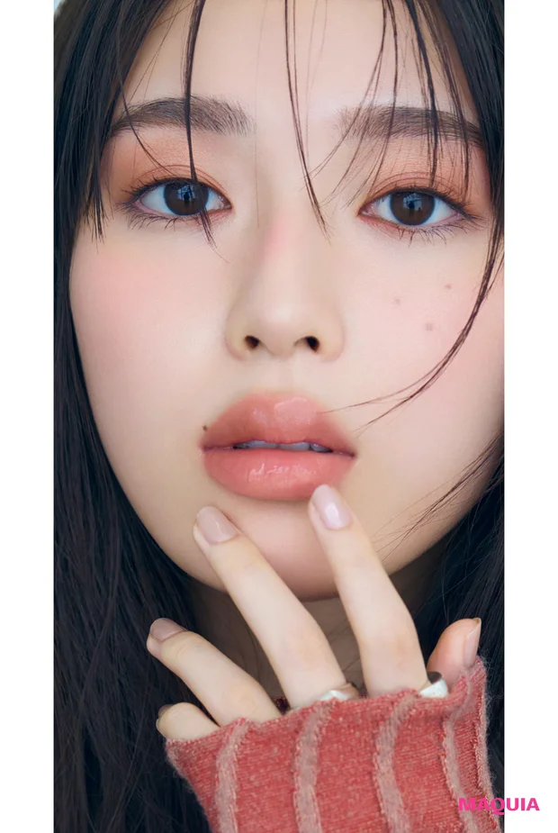 マキア 白石聖 秋メイク 2025 オレンジメイク