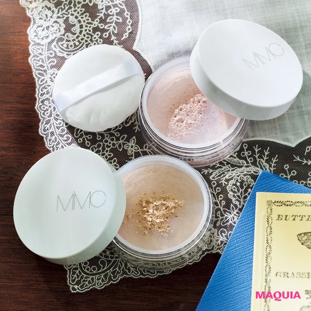 美白ルースパウダー[医薬部外品]（上から）クリアピンク、クリアベージュ SPF50+・PA++++ 各¥9250／MiMC（10／7限定発売）