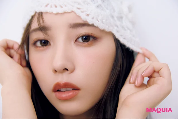 与田祐希さんがまとう、秋のミルキーパンプキン。ポイント使い&うるみ感でピュアに