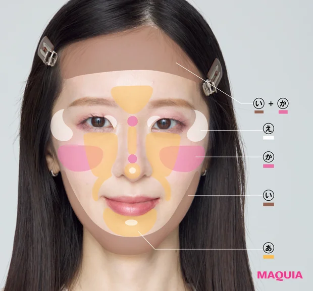 GYUTAE 小顔メイク 面長 骨格操作MAP