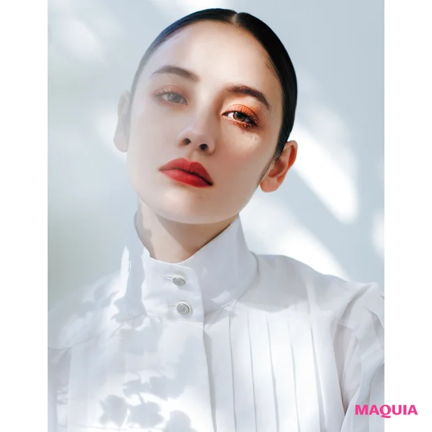 メイクアップしたモデル