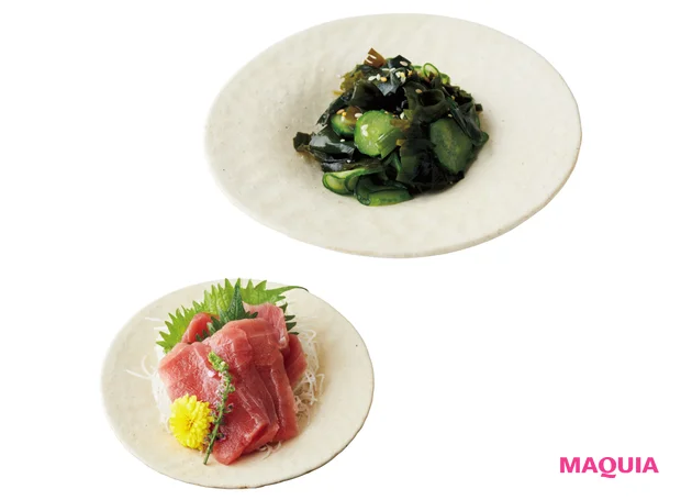 A たんぱく質や亜鉛を含むまぐろの刺身