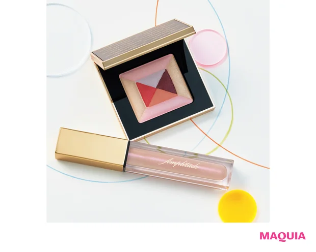 コンスピキュアス（上から）チークス リミテッドコレクション b ￥7700、リップグロス EX-03 ￥4510／Amplitude（8/2限定発売）