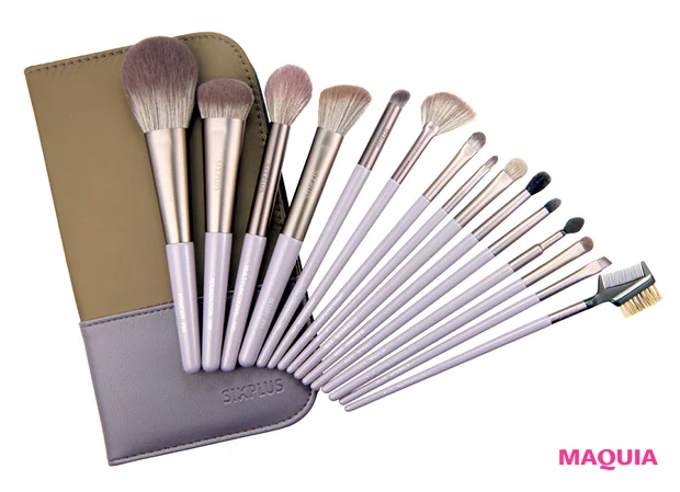 GYUTAE 小顔メイク エラ張り ウィステリア15本メイクブラシセット