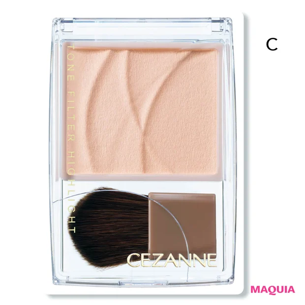 佐々木れなメイク くすみ払い用 セザンヌ トーンフィルターハイライト 01 