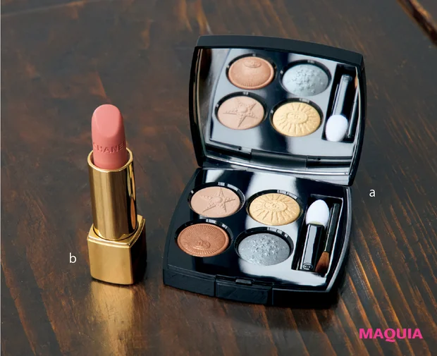 神崎恵 マキア連載 シンプルスタイル　シャネル  レ キャトル オンブル ブトン 229　ルージュ アリュール ヴェルヴェット 76 