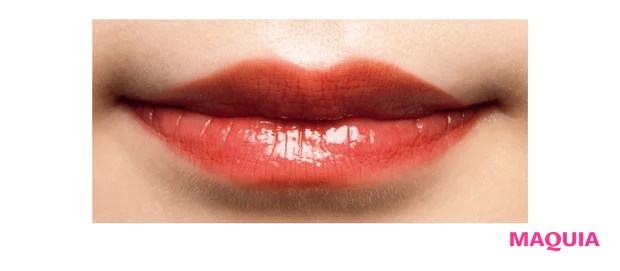 イヴ・サンローラン ルージュ ヴォリュプテ シャイン 122 使用イメージ