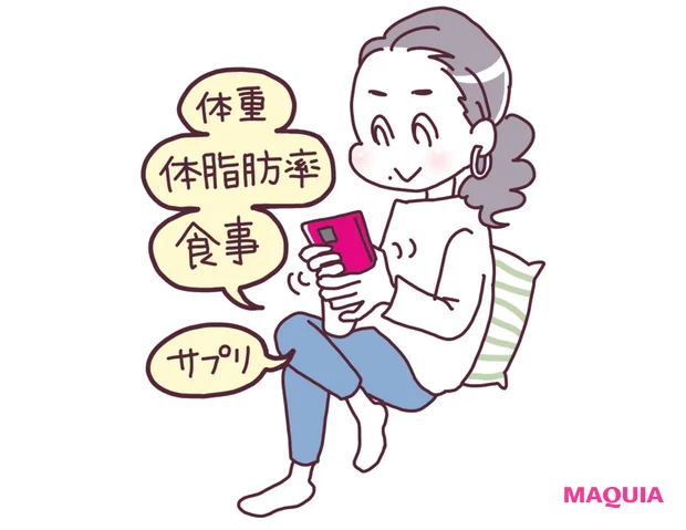 食べたものや、体重、体調などを毎日記録する