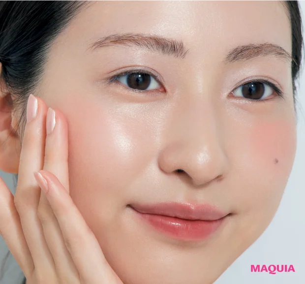 千吉良恵子さんのゆらぎ肌・敏感肌のメイクテクニック チークとハイライトでいきいき感を