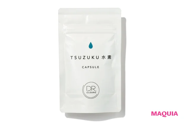 水素の量だけでなく、発生し続ける時間の長さにもこだわったサプリでデトックス。TSUZUKU水素 60カプセル ¥9900/bio medical