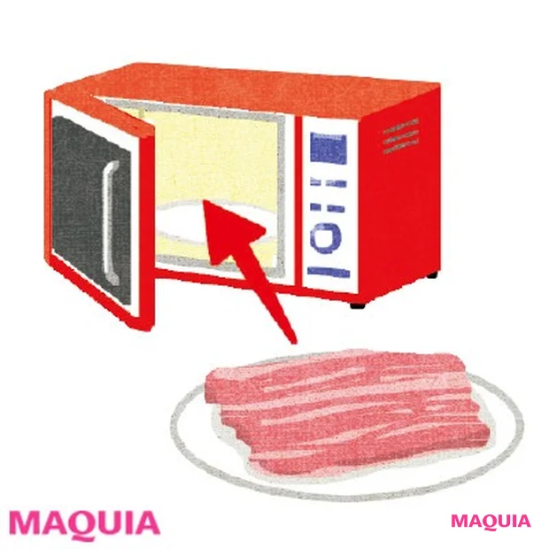 【洋梨型さんのダイエットにおすすめ】ベーコンはレンジで加熱するなど、極力無駄な油を摂らない