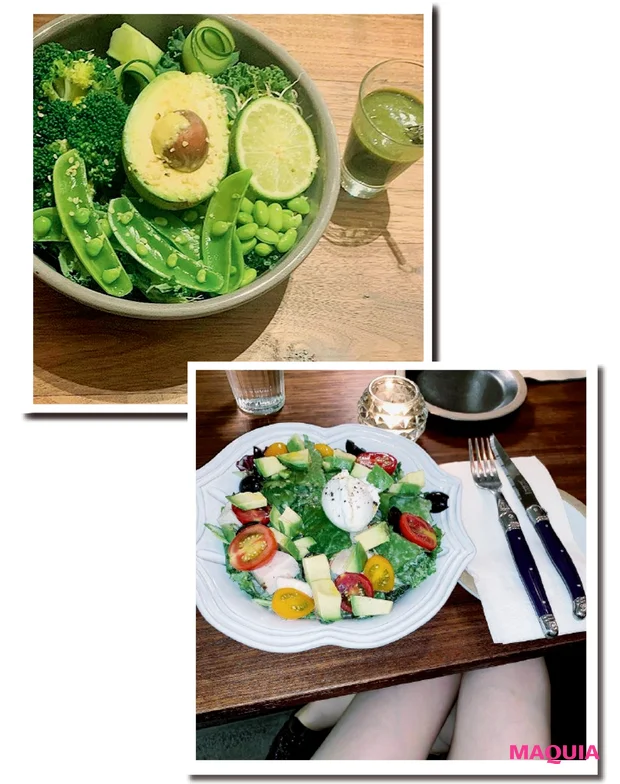 インスタにもみずみずしいサラダが頻繁に登場