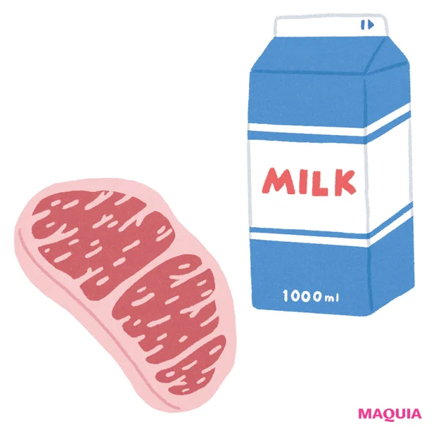 生クリームが食べたいときは牛乳、牛肉でタンパク質を補給