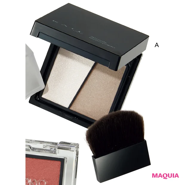 長濱ねる 冬メイク 20025 coldgirlメイク ケイト 3Dクリエイトニュアンスパウダー EX-1 パウダースノーなマット肌