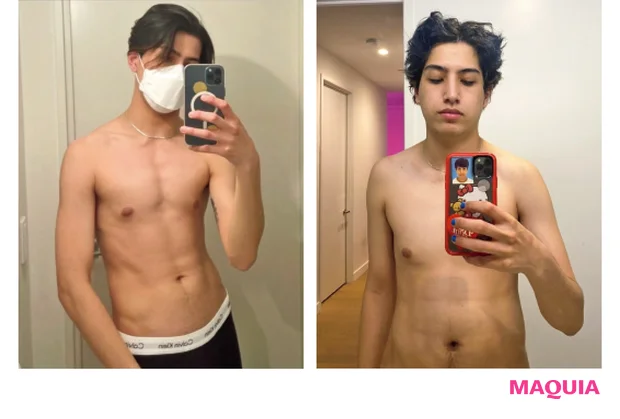 「iPhoneで撮った画像をお気に入りに入れて一気に見ると、アニメみたいに体型変化がわかって楽しい♡ 僕のダンス動画を見てくれた人からも、“最近軸がブレなくなった”って言われます」