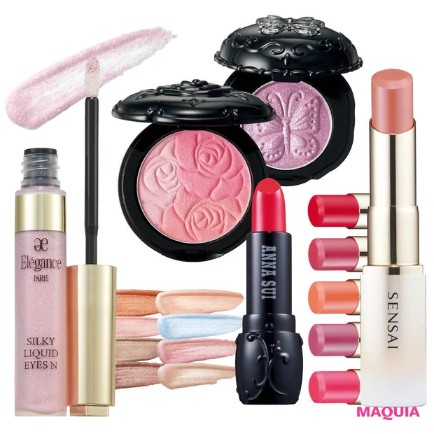 【2026年春】「ANNA SUI」「エレガンス」「SENSAI」の新作＆新色コスメを紹介！ カラバリ豊富なリップや輝くアイシャドウが登場