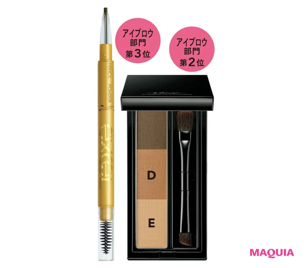 （右から）アイブロウ部門第2位　アイブロウ部門第3位