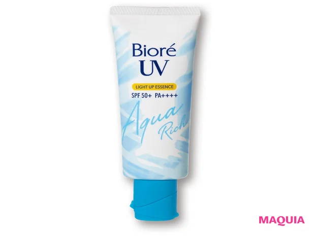 ビオレUV アクアリッチ  ライトアップエッセンス SPF50+･PA++++ 70g  ¥968（編集部調べ）／花王