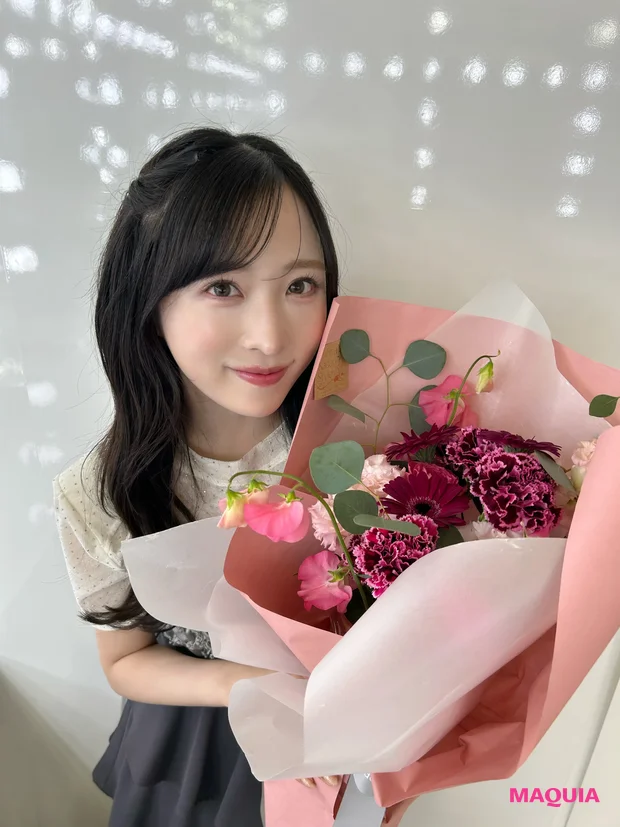 AKB48小栗有以さんマキア4月号オフショット【“崩れない”アイドルメイク】PhotoGallery_5