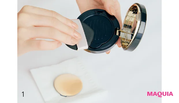 マキア　毛穴　メイク　隠す　友利新　クッションファンデーション