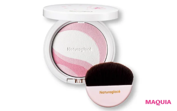 2026年春夏新作 乾燥肌におすすめの保湿系フェイスパウダー ナチュラグラッセ スキンケアシールド プレストパウダーP ミラージュピンク