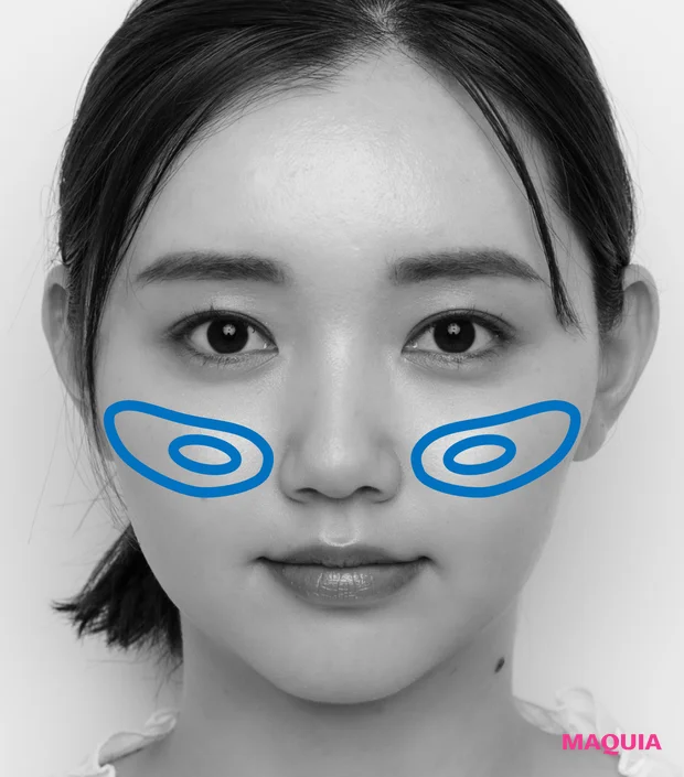 透明感が爆上がり! 青みピンクチークで元から美肌な人に_3