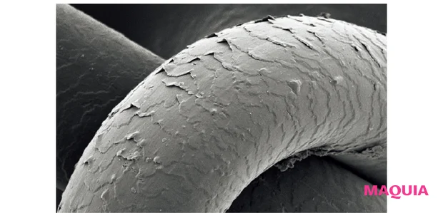 水蒸気爆発を受けた髪