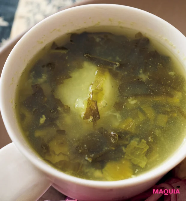 長谷川あかりさんワンプレートごはん 高菜と長いものスープのレシピ