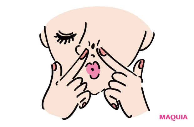 絶対的にNGなのは、毛穴の詰まり、余分な皮脂を絞り出すように、ぎゅっと力を入れた圧出。ダメージ毛穴の原因!