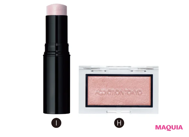 H アディクション ザ ブラッシュ ニュアンサー 102N ¥3300/アディクション ビューティ(8/4限定発売) I ボーム エサンシエル リラ ¥6600/シャネル