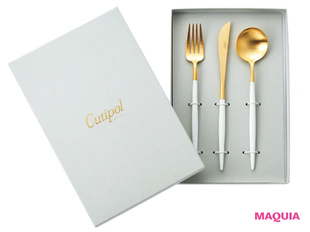 田中みな実おすすめのギフト クチポール ホワイトゴールド ディナー3本セット