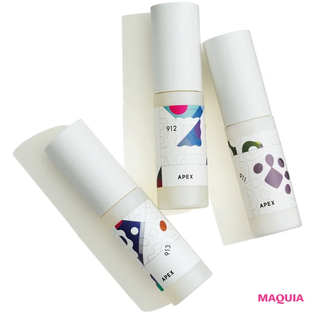 アペックス セラム（右から）911[医薬部外品]、912[医薬部外品]、913 35ml 各¥12000／ポーラ