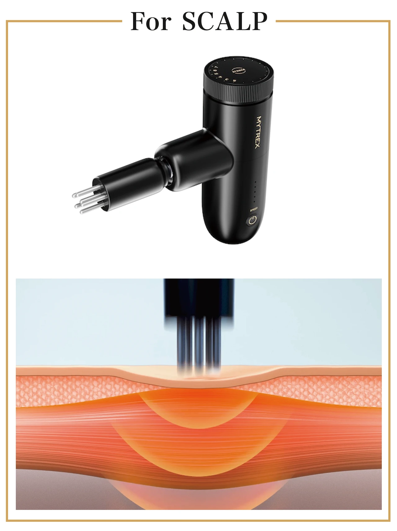 MYTREX リバイブ リフト ポインター 6本針「ヘッドポイントアタッチメント」 ハンディガン 美顔器