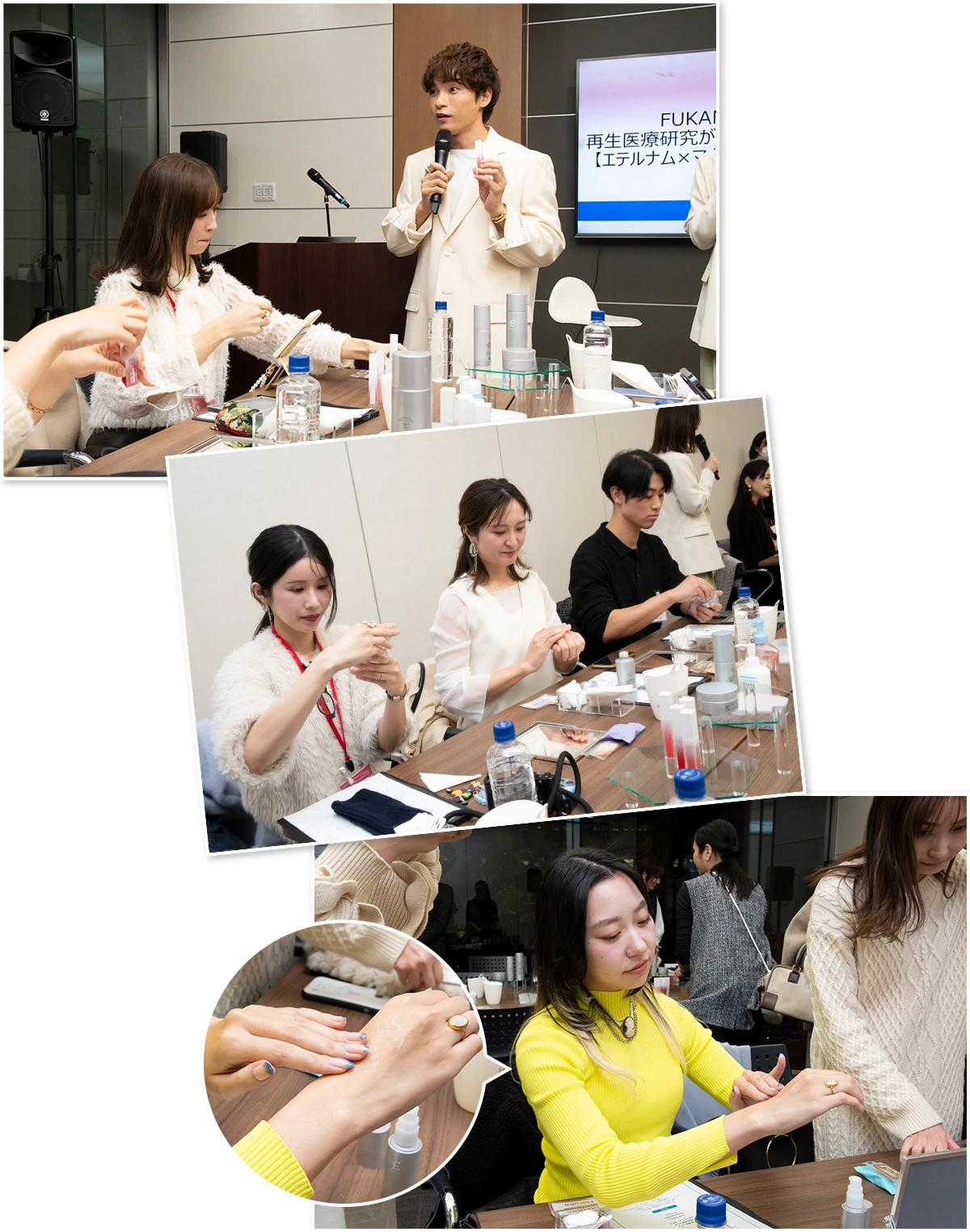 エテルナムイベント　タッチアップの様子