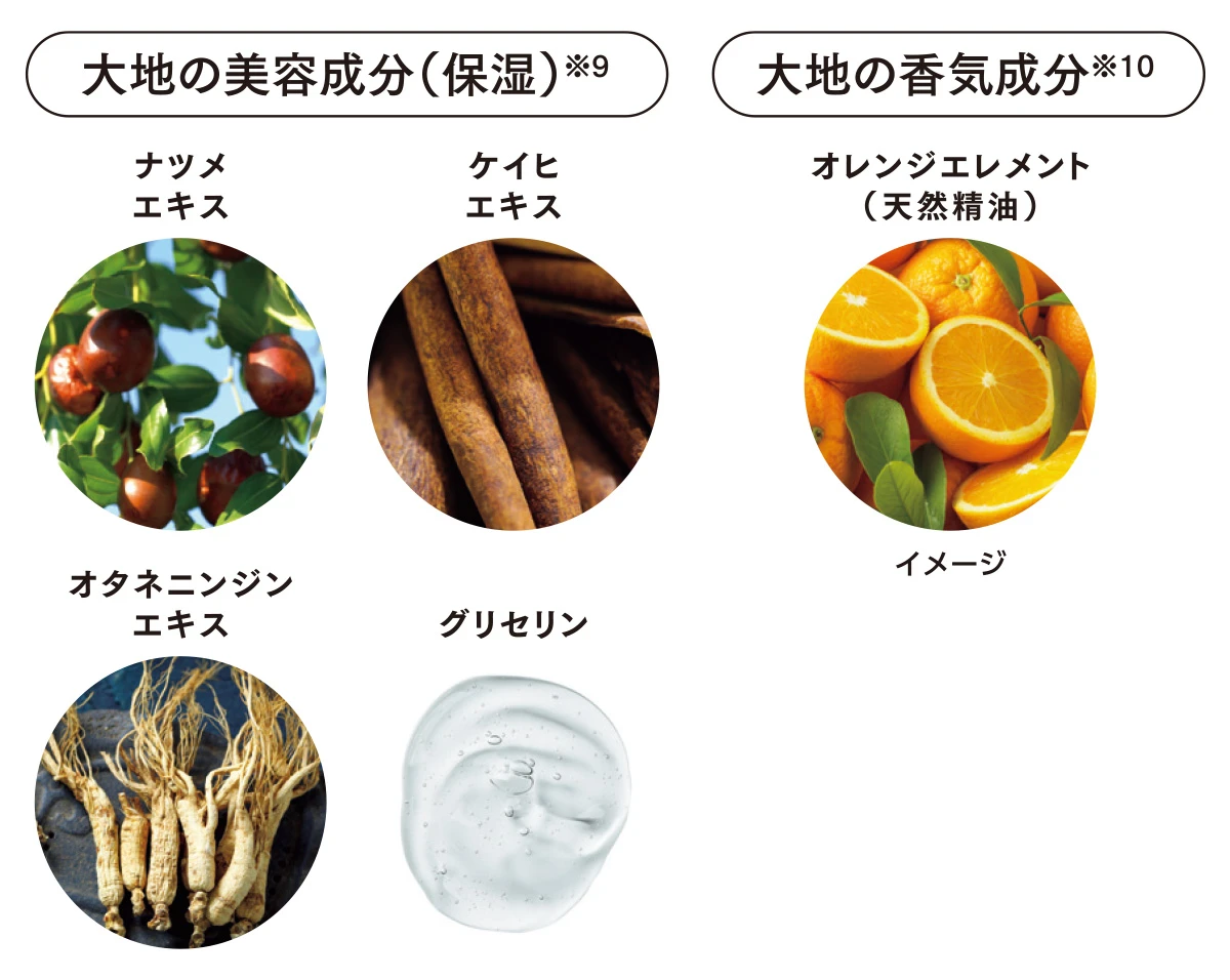 大地からのめぐみの生命力を肌へ。 ベネフィークならではの 保湿のこだわりがいっぱい!