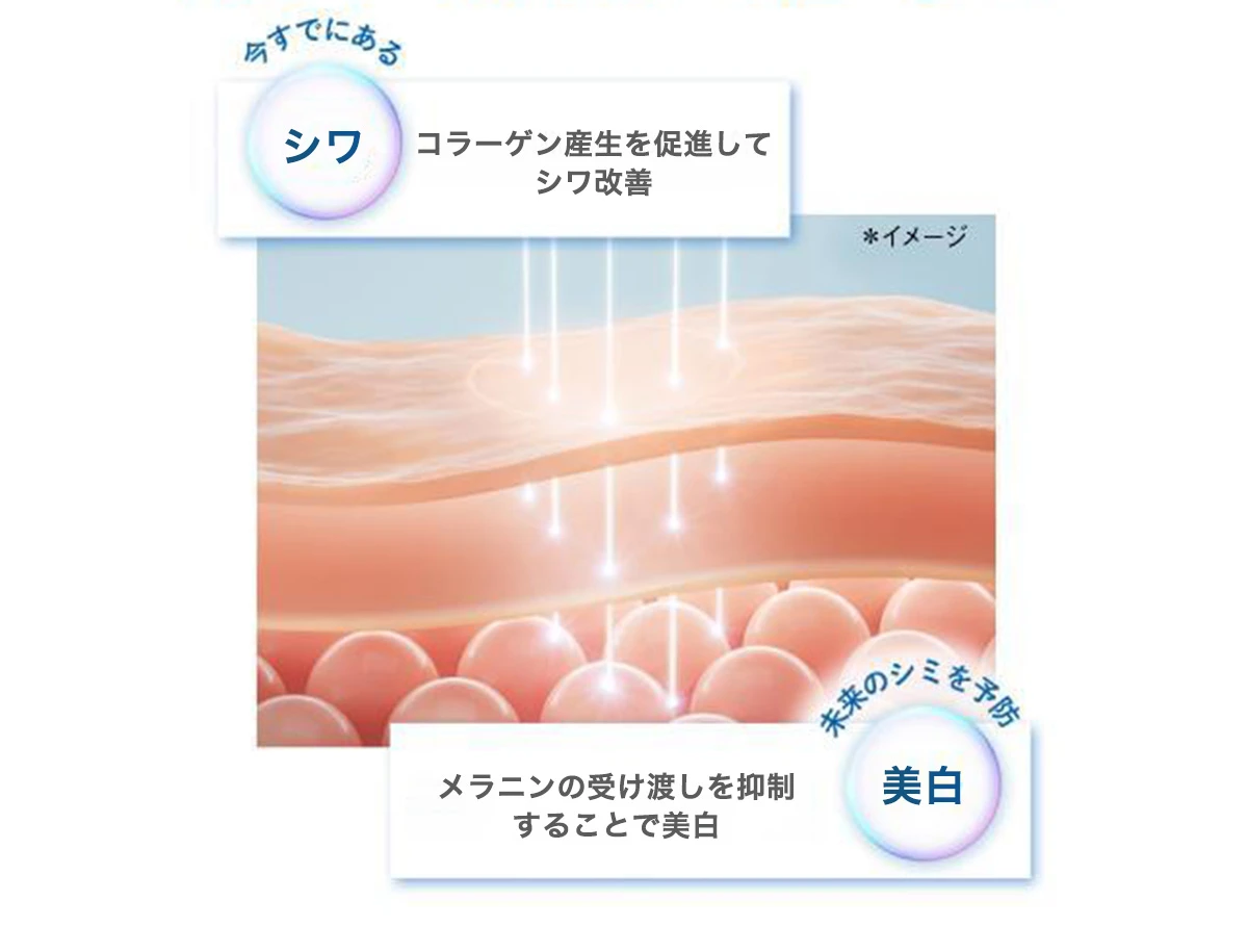オルビス リンクル ブライト UV プロテクター N の特徴、ナイアシンアミド、ポーラ化成研究所の独自研究知見