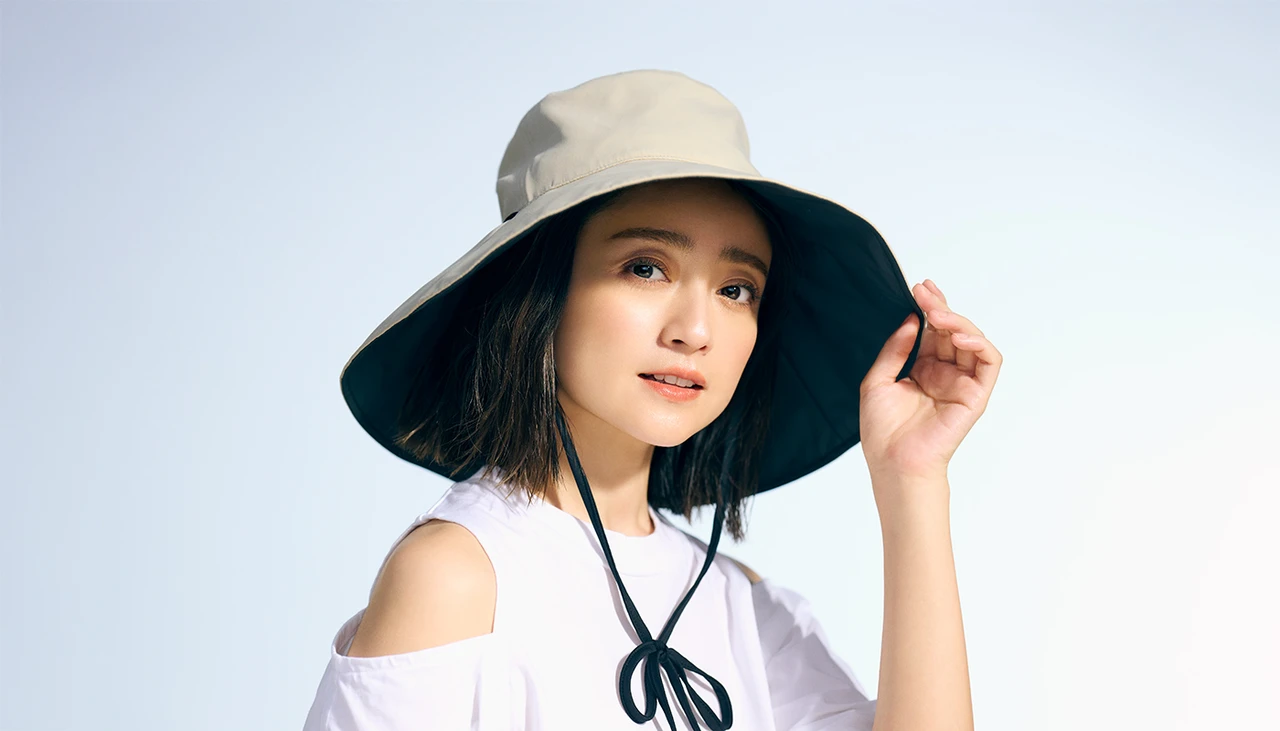 W by Wpc. UVカット接触冷感つば広ハット 安達祐実