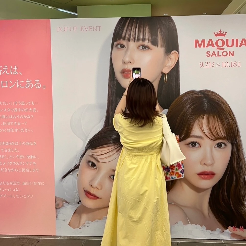 マキアサロンで鈴木えみさんを撮影しているmisaの画像