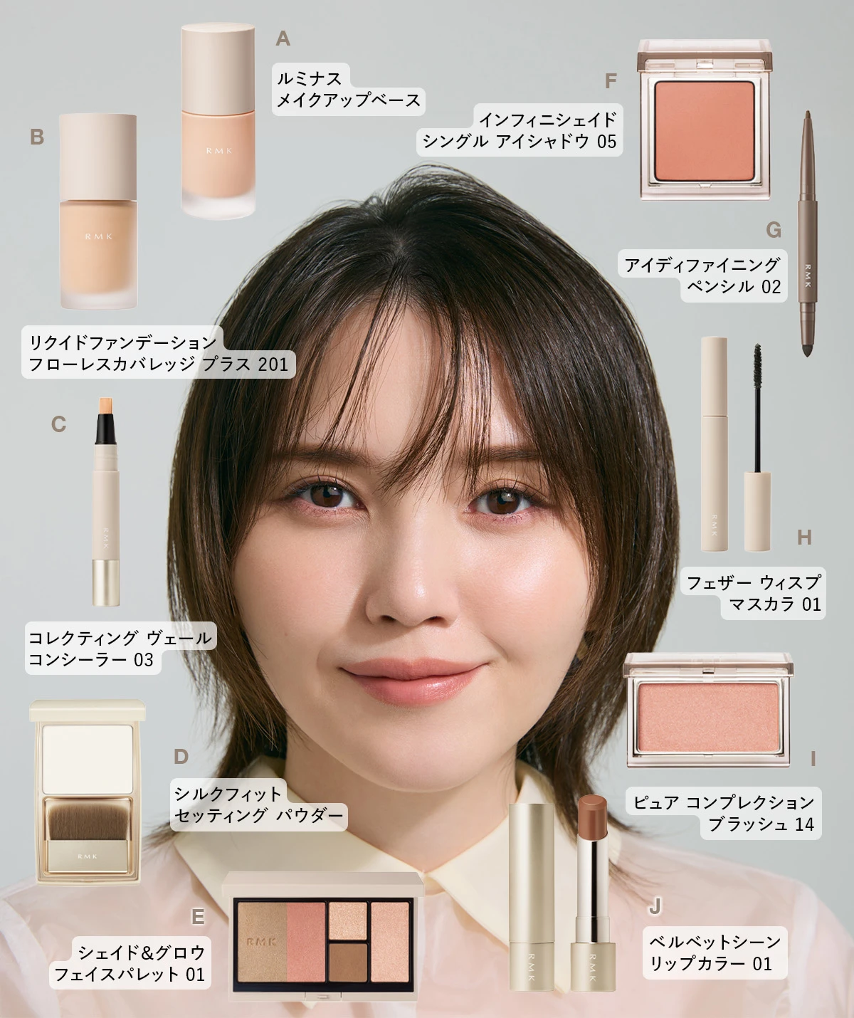 RMK 鬼頭明里さん メイクレシピ